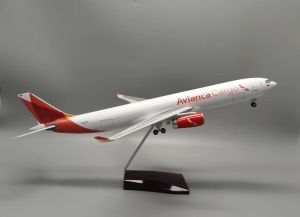 Scale Aircraft 47cm A330 Avianca Cargo Diecast Resin Model Airplanes Building With Display Base Adults Fun Aviation Gifts
