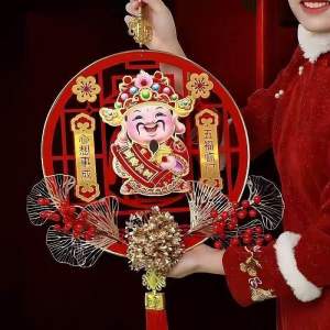 🇲🇾现货 扭头财神爷 财神电动扭头45cm大尺寸 装饰过年财神挂画财神爷装饰年货春节 God of Wealth Electric Shaking Head Chinese New Year Spring Festival CNY Deco