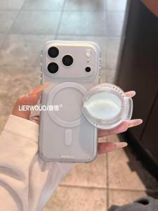LIANGWU | Cute Cartoon Magnetic Bracket Translucent Matte Phone Case