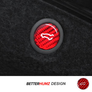 For Tesla 2019- Model 3 Highland 2024 Model Y Juniper Carbon Fiber Rear Trunk Switch Button Trim Sticker Car Interior Accessory