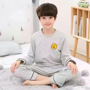 Childrens Sleepwear Long Sleeve Thin Home Clothes Set for Boys Spring Autumn Summer Cartoon Print Comfortable Polyester
