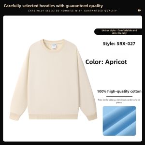 Custom Logo Printing Cotton Sweatshirt Team Wear Autumn Winter Long Sleeve Round Neck