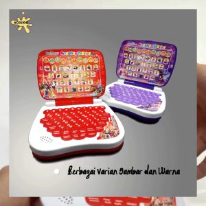 Mini Laptop 2 Bahasa Mainan Edukasi Elektronik Anak Cowok Cewek - JSP2351 ACEKIDS