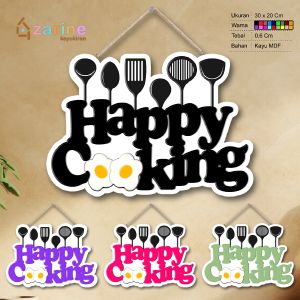 Zarine Kayukiran - Hiasan Dinding Happy Cooking Hiasan Dapur