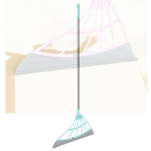 Magic Broom Indoor Hair Free Stainless Steel Black Tech Sweeping Water Scrubber Home Bathroom Cleaning Tool Plastic Handle