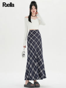 puella | Chân Váy Xẻ Chéo Phong Cách Retro Cao Waisted Giúp Gọn Đỏng