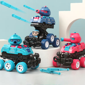 Collision Deformation Can Launch Tank Simulation Walking Six-wheel Inertial Off-road Vehicle Model Birthday Gift for Boys Girls