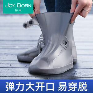 รองเท้าฝนซิลิโคนกันน้ําและไม่ลื่นสําหรับผู้ชายและผู้หญิง เหมาะสําหรับการใช้งานกลางแจ้ง ออกแบบสูงถึงเข่า วัสดุทนทาน