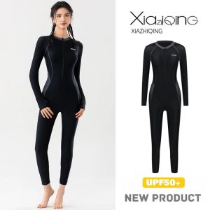 JINMIER | Large Size Long Sleeve Long Pants Sun Protection Quick-Dry Slimming Full-Body Swimsuit