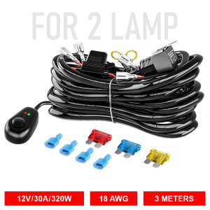 Wiring Harness Kit For 2 Lights Fuse On-off Switch 12v 30A Relay 320w For 4-52 Inch Led Work Light Bar Fog Lamp Spotlights