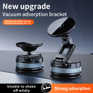 Magnetic Vacuum Suction Car Phone Holder Universal Foldable Extendable Mount for All Smartphones Windshield Dashboard