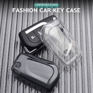 Transparent Soft TPU Car Remote Key Case Cover for Toyota Aqua RAV4 Land Cruiser Camry Prado Corolla Prius Cover Keyless