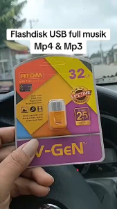 Flashdisk Lagu Mobil TV & Handphone 32Gb Lagu 2000+ Mp3 & Mp4 Bonus OTG dan Holder HP
