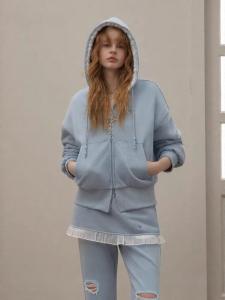 unifree | Áo Khoác Hoodie Vintage Ngắn Dày