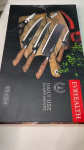 ชุดเซตมีดทำอาหาร6ชิ้น พร้อมกล่องบรรจุภัณฑ์สวยงาม มีดแล่หั่นซอย ใช้ในครัวเรือน ใช้งานอเนกประสงค์