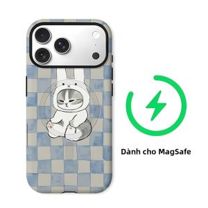 Potdemiel | Ốp Lưng Aurea Matte Bumper Magsafe Cho iPhone 13 Pro Max Vỏ PC Cứng Chống Sốc Hình Mèo Trong Trang Phục Thỏ Chống Trầy Xước Chống Bụi Chống Trượt