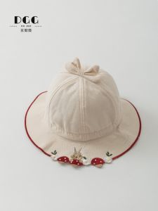 Pure Cotton Spring Autumn Winter Baby Girl Hat Fisherman Bucket Cap Thin Sun Protection Korean Style Childrens Casual Wide Brim
