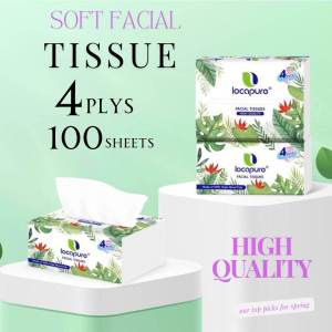 Facial Tissues 4Ply Natural Facial Paper