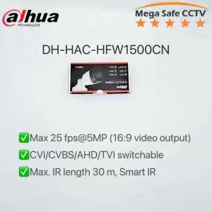 Dahua 5MP Starlight IR(Infrared)/FC(Full-color) Audio Option Outdoor Bullet Analog Camera HDCVI CCTV Camera DH-HAC-HFW1500C(-A) / DH-HAC-HFW1509T(-A)-LED