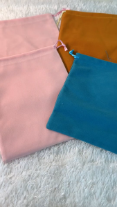 Travel Pouch Mini Beludru |  Kantong Kain Serut Halus | Kantong Serut Aksesoris | Tas Serut Double Suede Beludru | Kantong Souvenir Hampers Drawstring Pouch