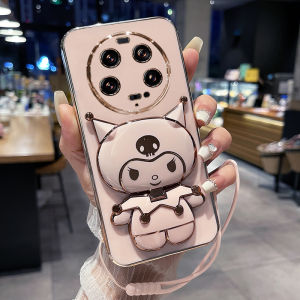 Xiaomi 14 Ultra Phone Case Silicone Protective Soft Shell Female Style with Stand Anti-Fall Cute Cartoon Design Environmental Friendly