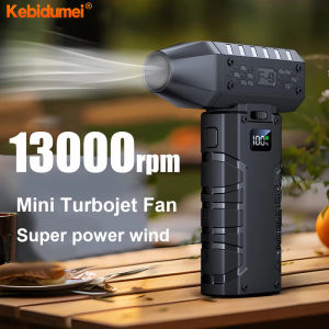 Kebidumei F9เทอร์โบเป่าลมความเร็วสูง130000รอบต่อนาทีที่เป่าฝุ่นใหม่เครื่องเป่าลมขนาดเล็กมือถือ100สปีดพร้อมจอแสดงผลเป่าฝุ่นแห้ง