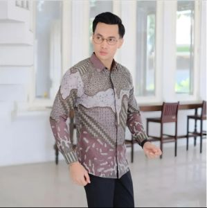Batik Hadi Solo Kemeja Batik Slimfit full furing katun motif KOMBINASI