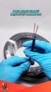 2x0.75 NYYHY Kabel Listrik Serabut Tembaga 10 METER SNI Kabel Tembaga Serabut Fleksibel HITAM 10 METER Kuat Lentur Tahan Lama