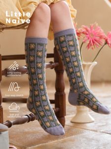 Little Naive | Antibacterial Thermal Comfortable Floral Mid Calf Socks
