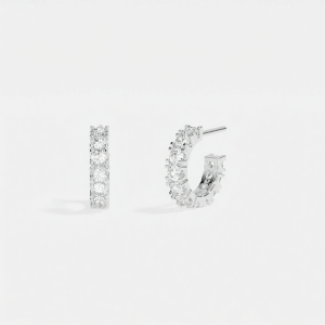 Mini Tennis Earrings Classic White