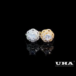 Nhẫn nữ đính xoàn mạ vàng18 - vàng trắng cao cấp N827