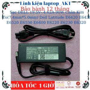 Sạc Laptop DELL 19.5V- 4.62A-90W Chân Kim To(7.4mm*5.0mm) Dell Latitude E6420 E6430 E6520 E6530 E6400 E6220 E6230 E6320