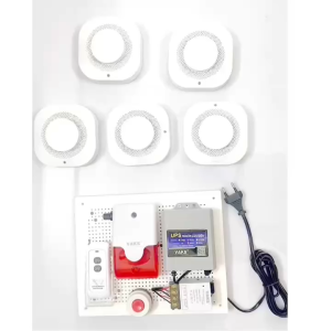 Bộ báo cháy không dây thông minh - MH6- tích hợp 2 đầu báo khói- có nút chỉnh tăng giảm âm lượng trên còi