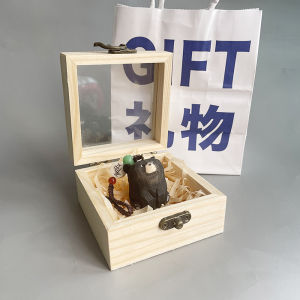 สร้อยกุญแจรูปหมีแฮมสติกแฮนด์เมด ตุ๊กตาหมีสีดำ ของขวัญสร้อยกุญแจรถยนต์ ของตกแต่งกระเป๋า ของขวัญที่น่ารักและน่าตื่นเต้น