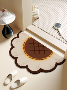 Thảm Phòng Tắm Hình Bán Nguyệt Bằng Bùn Giun Thấm Hút Nhanh Khô Thảm Phòng Tắm Chống Trượt Thảm Nhà Tắm Thảm Phòng Tắm Bằng Cao Su Tự Nhiên