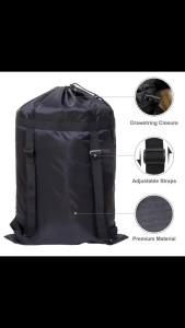 Large Laundry Bag Heavy Duty Polyester Washing Drawstring Backpack for School Camping School Camping Large Laundry Storage Bag