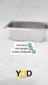 Food Pan Stainless 1/9 x 65cm / Wadah Penyimpanan Makanan Bumbu