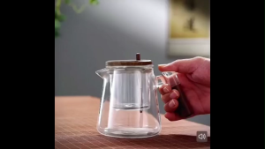 OHHDEER Cerek Teh Kaca Dengan Penapis 304 & Pemisah Air | Glass Teapot With Filter & Water Separator