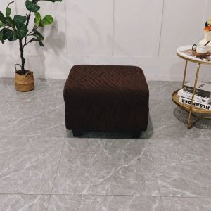 Thickened elastic footstool cover sofa stool cover solid color elastic square stool footstool cover