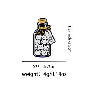 Bandai | Wholesale Hot Sale Brooch Pin Cat Bottle Alloy Badge Clothing Backpack Accessories Decoration