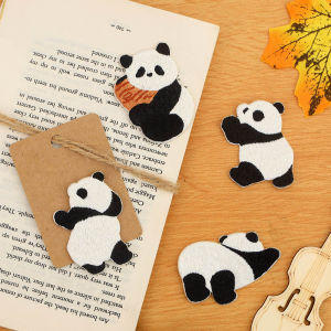 Cute Panda Embroidery Patch DIY Decorative Sticker Self Adhesive for Clothes Bags Journals Covers Home Fabric Accessories