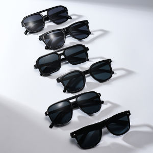 6 pairs of black fashionable glasses set suitable for fashionable street shooting and daily commuting accessories