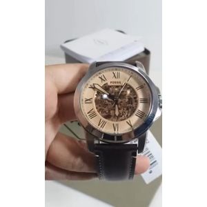 [Promo] Jam Tangan Pria FS ME3122 / ME 3122 Grant Automatic Silver Skeleton Dial Brown Leather Strap Original Garansi 2 Tahun [✔COD][100% Authentic]