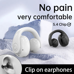 SK GD11 Bone Conduction TWS Headphones Bluetooth V5.3 Ear Clip Lightweight Business Sports Game Headset with Mic Noise Reduction