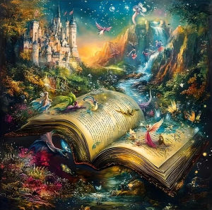 Magical Castle with Book and Elf Artwork Jigsaw Puzzle 1000Pieces Stress Relief Puzzle Wall Art Decor Gift