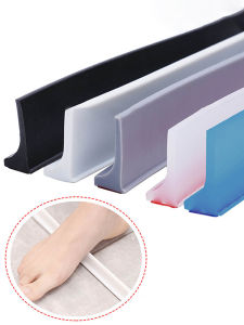Bathroom Gap Sealing Strip Water Stopper Partition Dry Wet Separation Flood Barrier Rubber Dam Silicon Water Blocker Silicone Seal Strip 50cm/100cm/200cm/300cm
