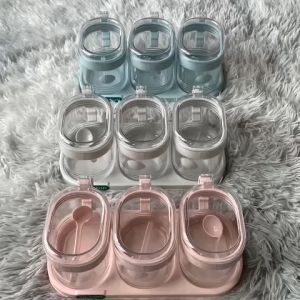 (ComBo) 2-3-4 lọ đựng gia vị Hokori có nắp đậy kèm thìa cao cấp nhựa PP dày dặn bền đẹp hàng việt nhật