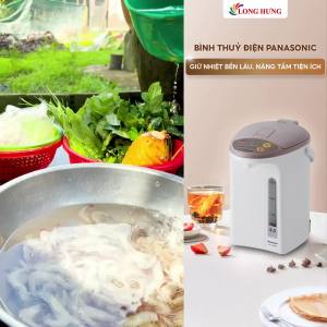 Bình thủy điện Panasonic 4.0 lít NC-EG4000CSY - Hàng chính hãng - Thiết kế sang trọng và tinh tế 4 mức giữ nhiệt hẹn giờ