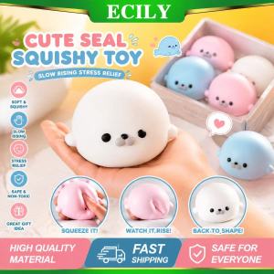 ECILY🔥1/2/3pcs🔥Super Wet Soft Seal Squishy Toy 8cm Slow Rebound Stress Relief Fidgets Mochi Decompression Squeeze Doll Anti Anxiety Gift For Kids Adults