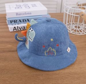 CAE - Topi Anak 1-3 Tahun Laki Perempuan Dino Bordir 3D Bucket Hat Import